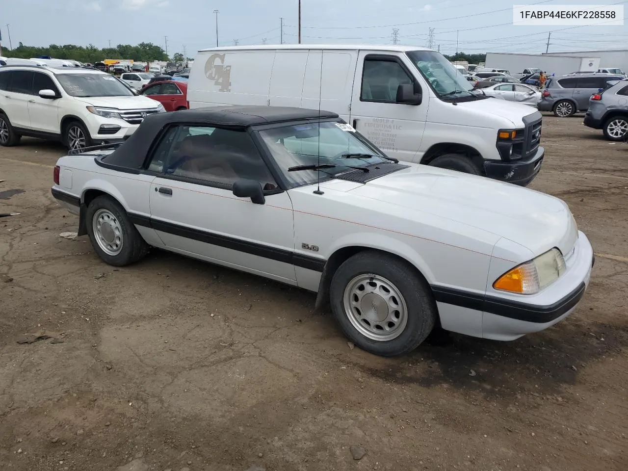 1989 Ford Mustang Lx VIN: 1FABP44E6KF228558 Lot: 65341754