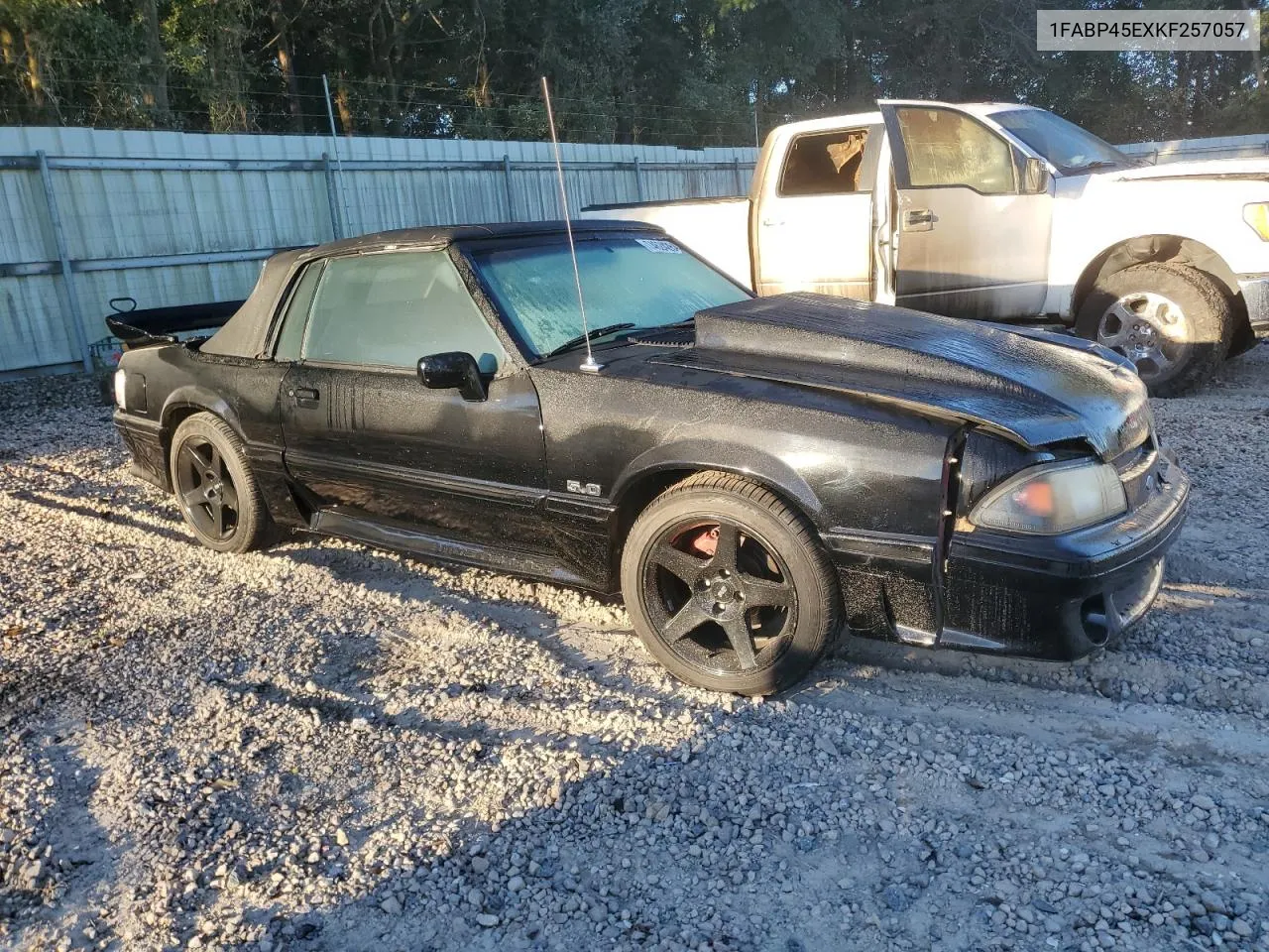 1989 Ford Mustang Gt VIN: 1FABP45EXKF257057 Lot: 74624284