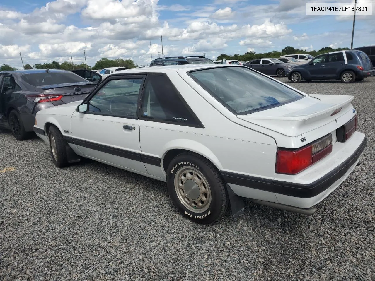 1990 Ford Mustang Lx VIN: 1FACP41E7LF137891 Lot: 74258624