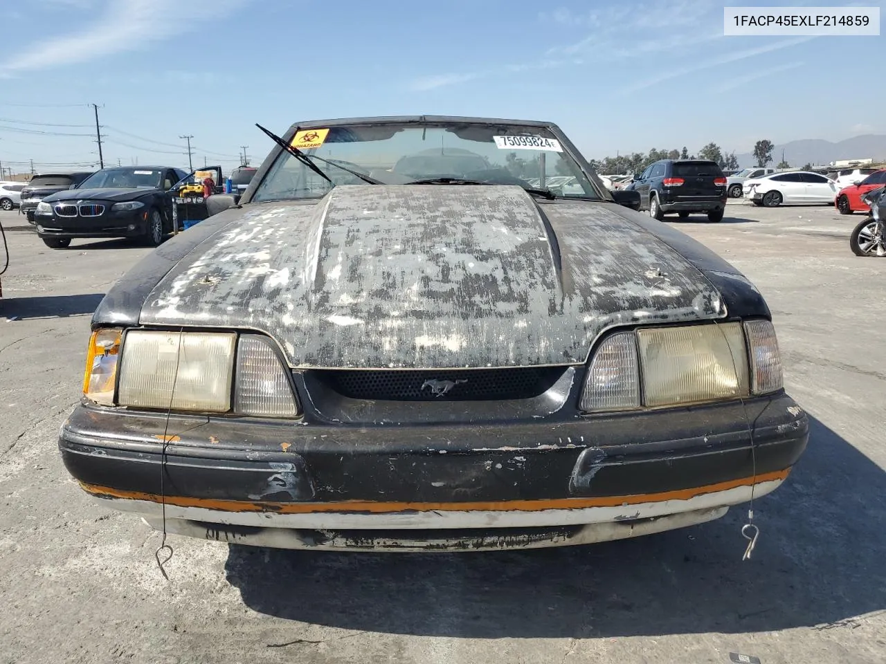 1990 Ford Mustang Gt VIN: 1FACP45EXLF214859 Lot: 75099824