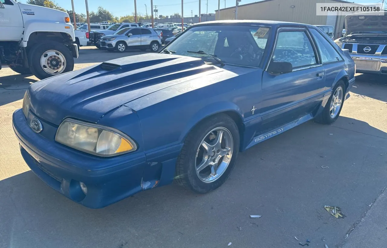 1990 Ford Mustang Gt VIN: 1FACR42EXEF105158 Lot: 81059624