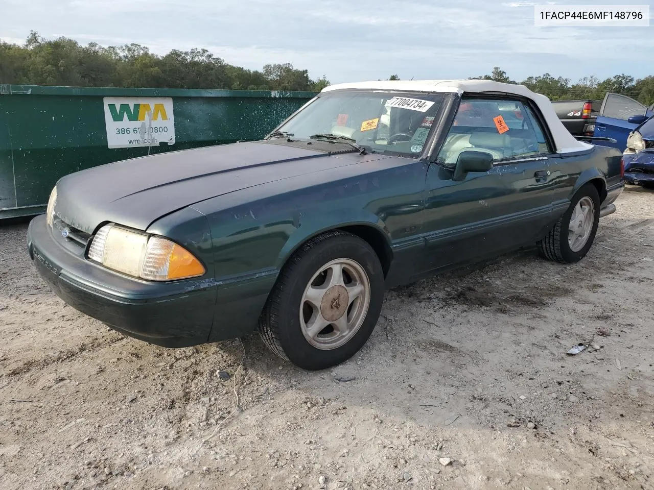 1991 Ford Mustang Lx VIN: 1FACP44E6MF148796 Lot: 77004734