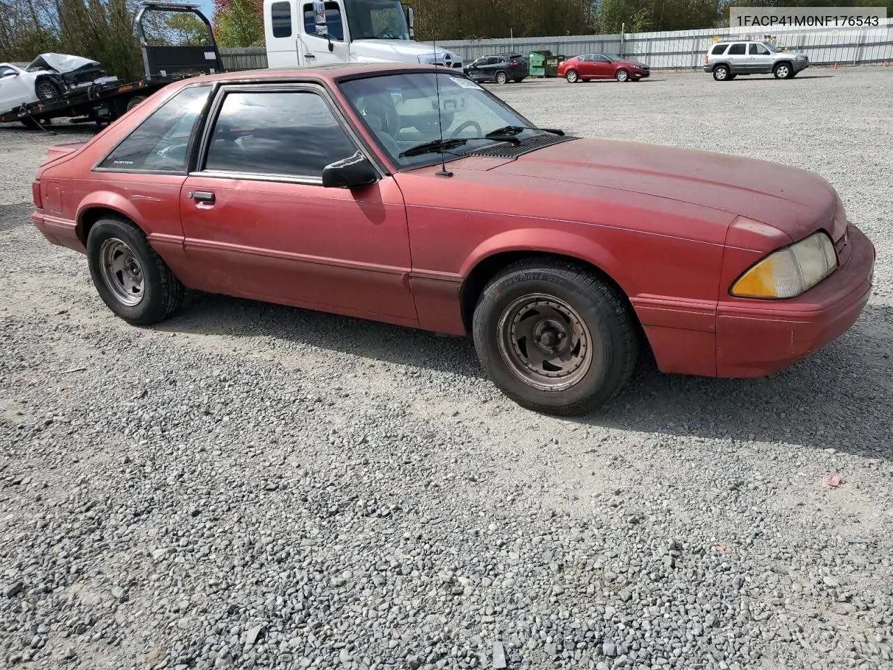 1992 Ford Mustang Lx VIN: 1FACP41M0NF176543 Lot: 74250684