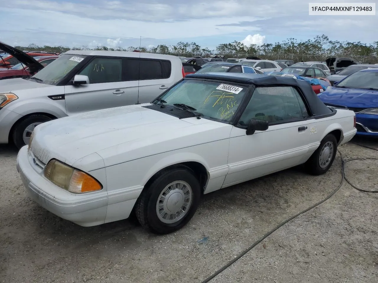 1992 Ford Mustang Lx VIN: 1FACP44MXNF129483 Lot: 76688314