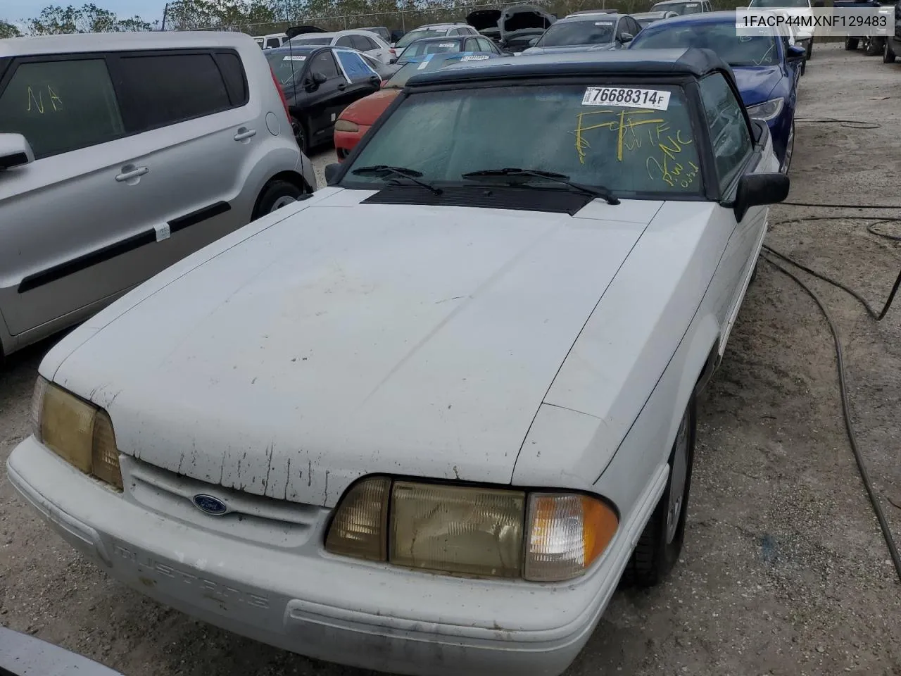 1992 Ford Mustang Lx VIN: 1FACP44MXNF129483 Lot: 76688314