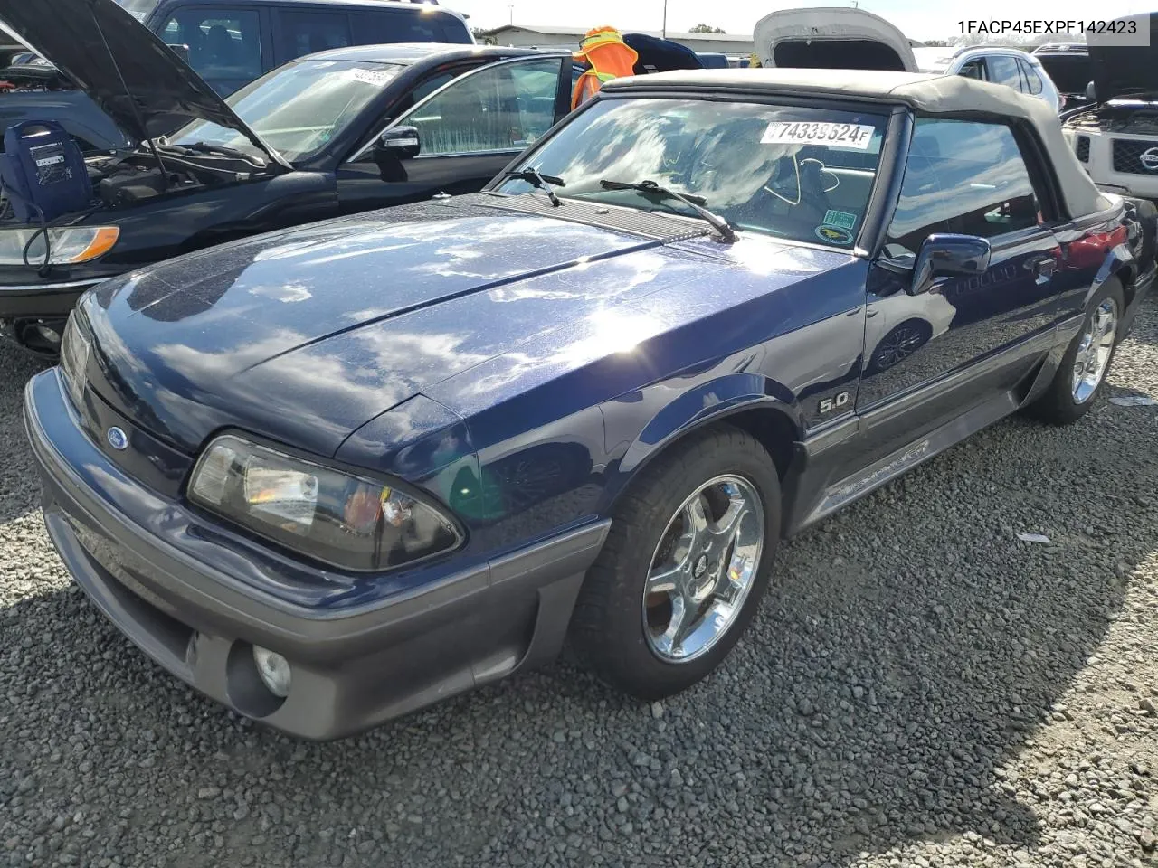 1993 Ford Mustang Gt VIN: 1FACP45EXPF142423 Lot: 74339624