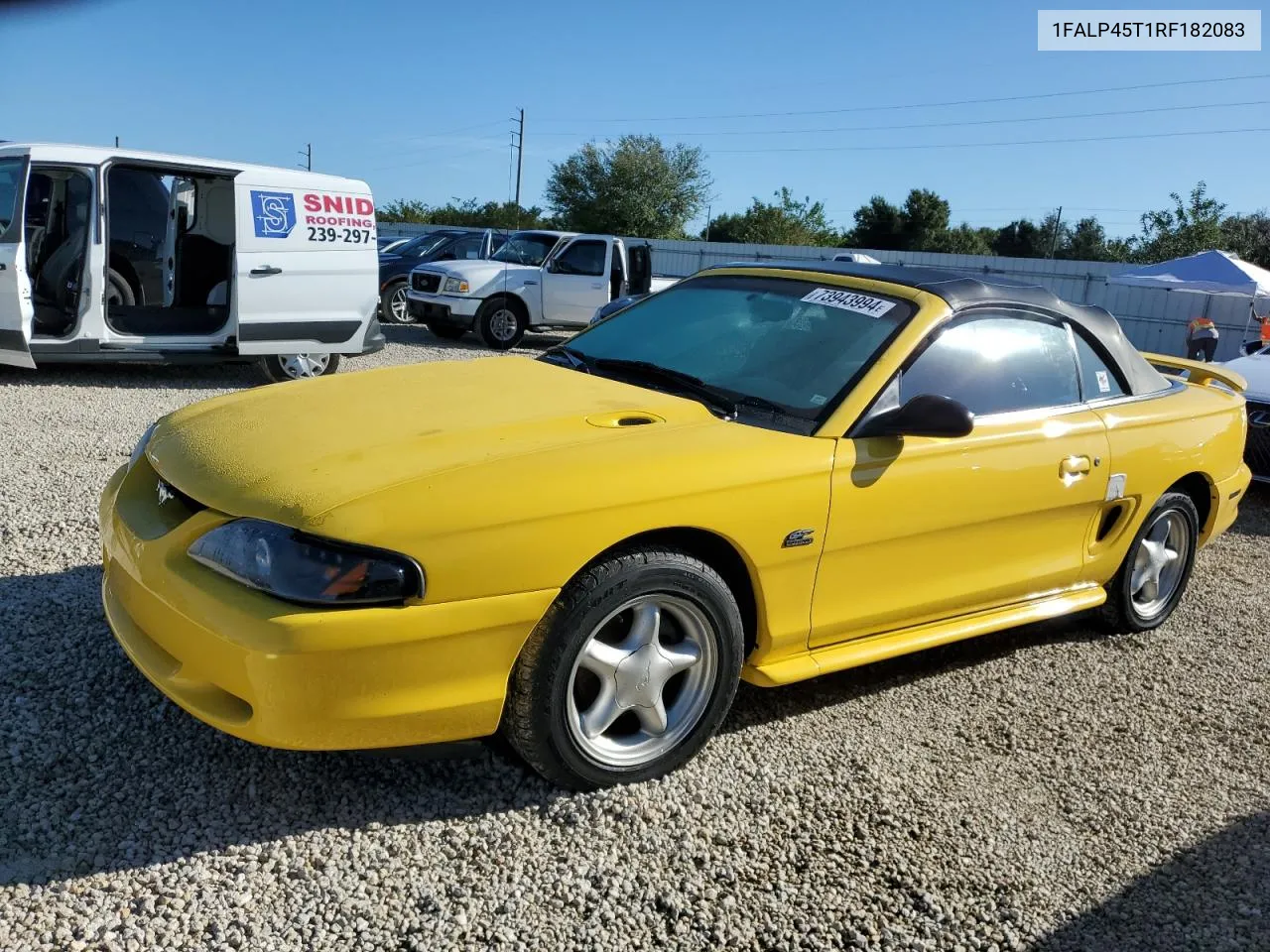 1994 Ford Mustang Gt VIN: 1FALP45T1RF182083 Lot: 73943994