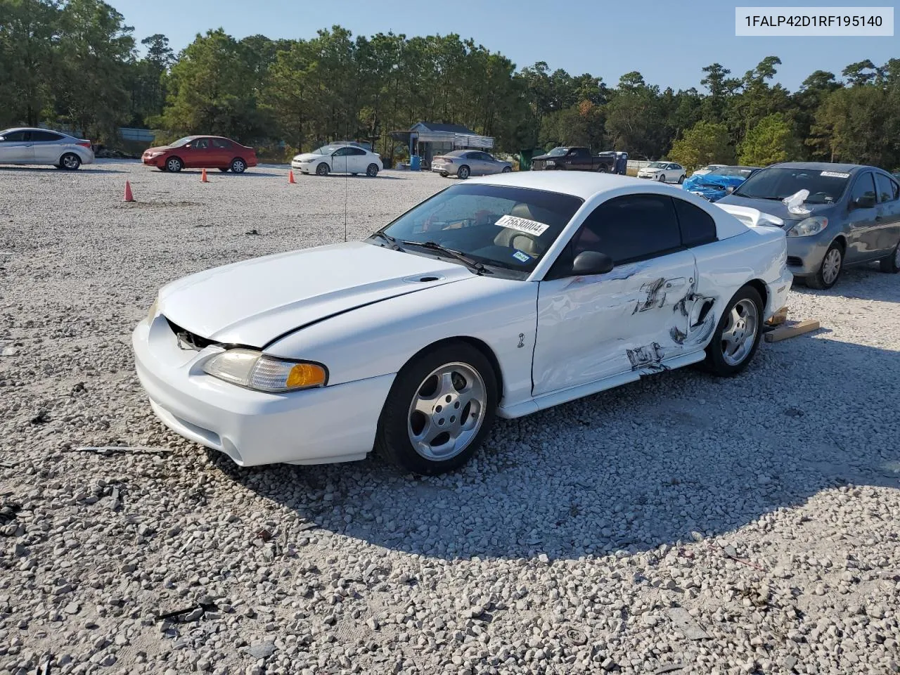 1994 Ford Mustang Cobra VIN: 1FALP42D1RF195140 Lot: 75630004