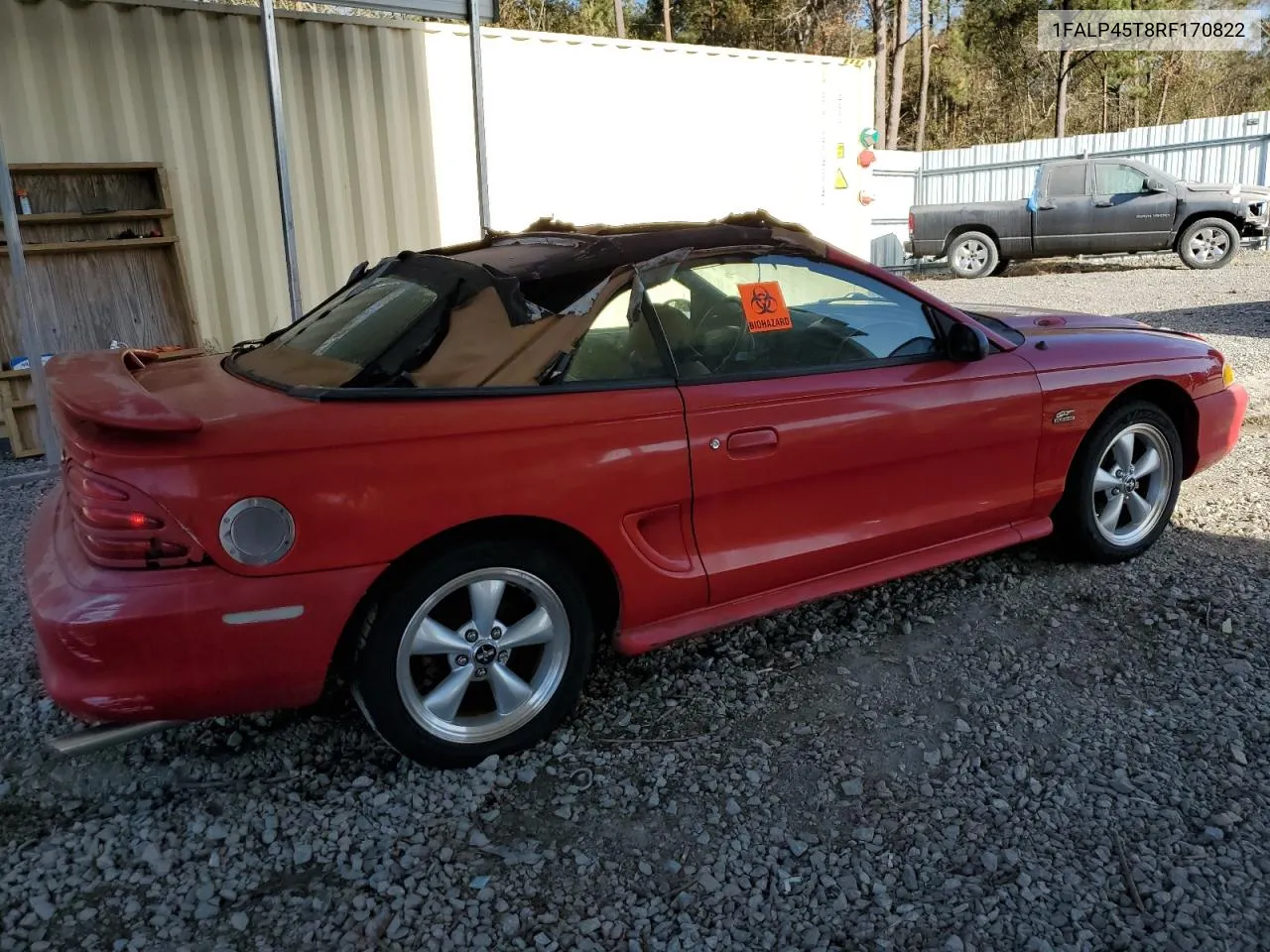 1994 Ford Mustang Gt VIN: 1FALP45T8RF170822 Lot: 78014614