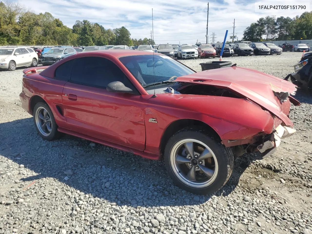 1995 Ford Mustang Gt VIN: 1FALP42T0SF151790 Lot: 72031234