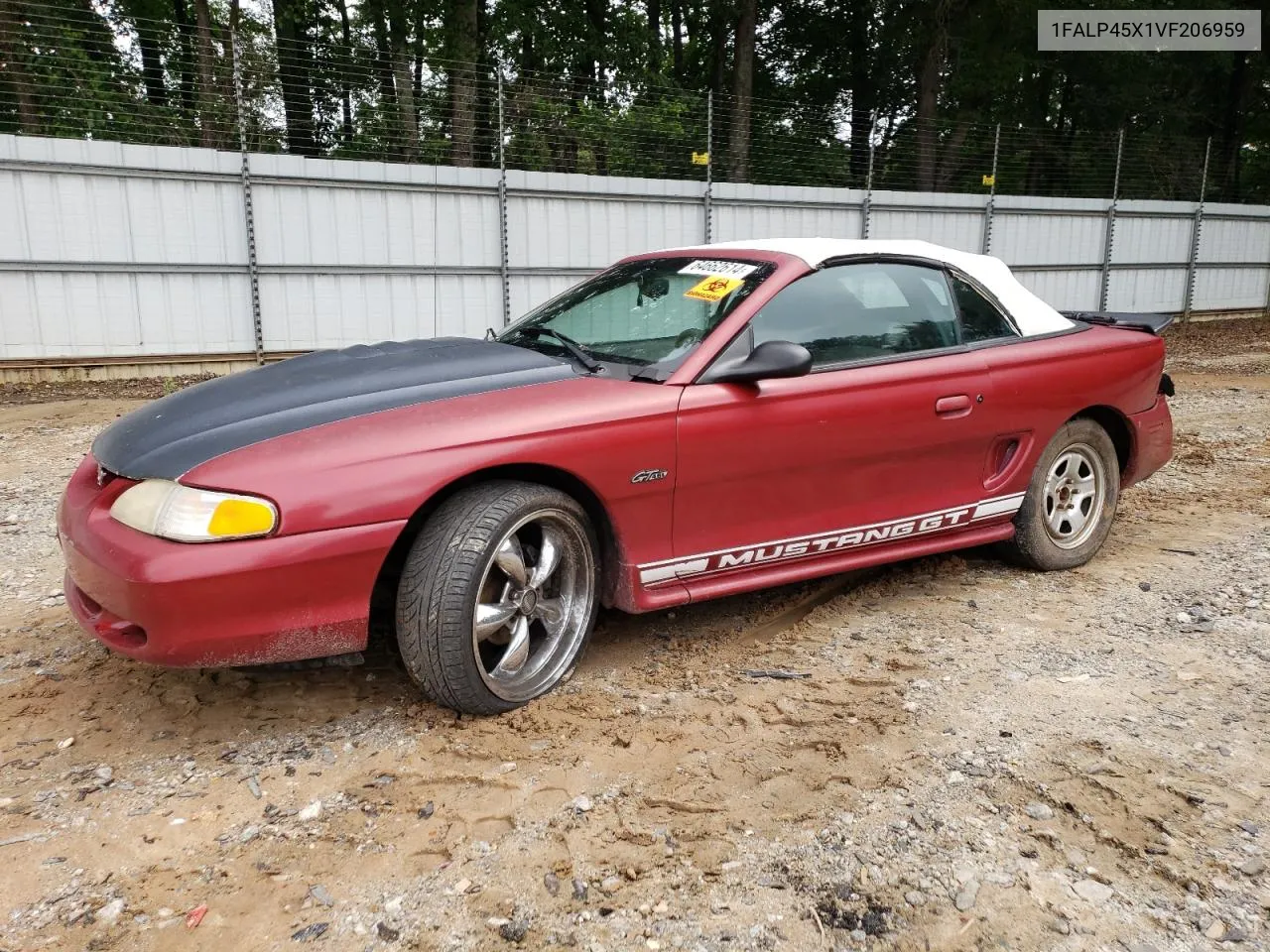 1997 Ford Mustang Gt VIN: 1FALP45X1VF206959 Lot: 64662614