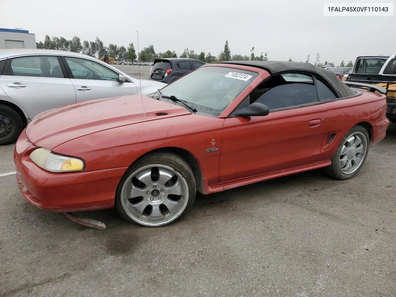 1997 Ford Mustang Gt VIN: 1FALP45X0VF110143 Lot: 71053124