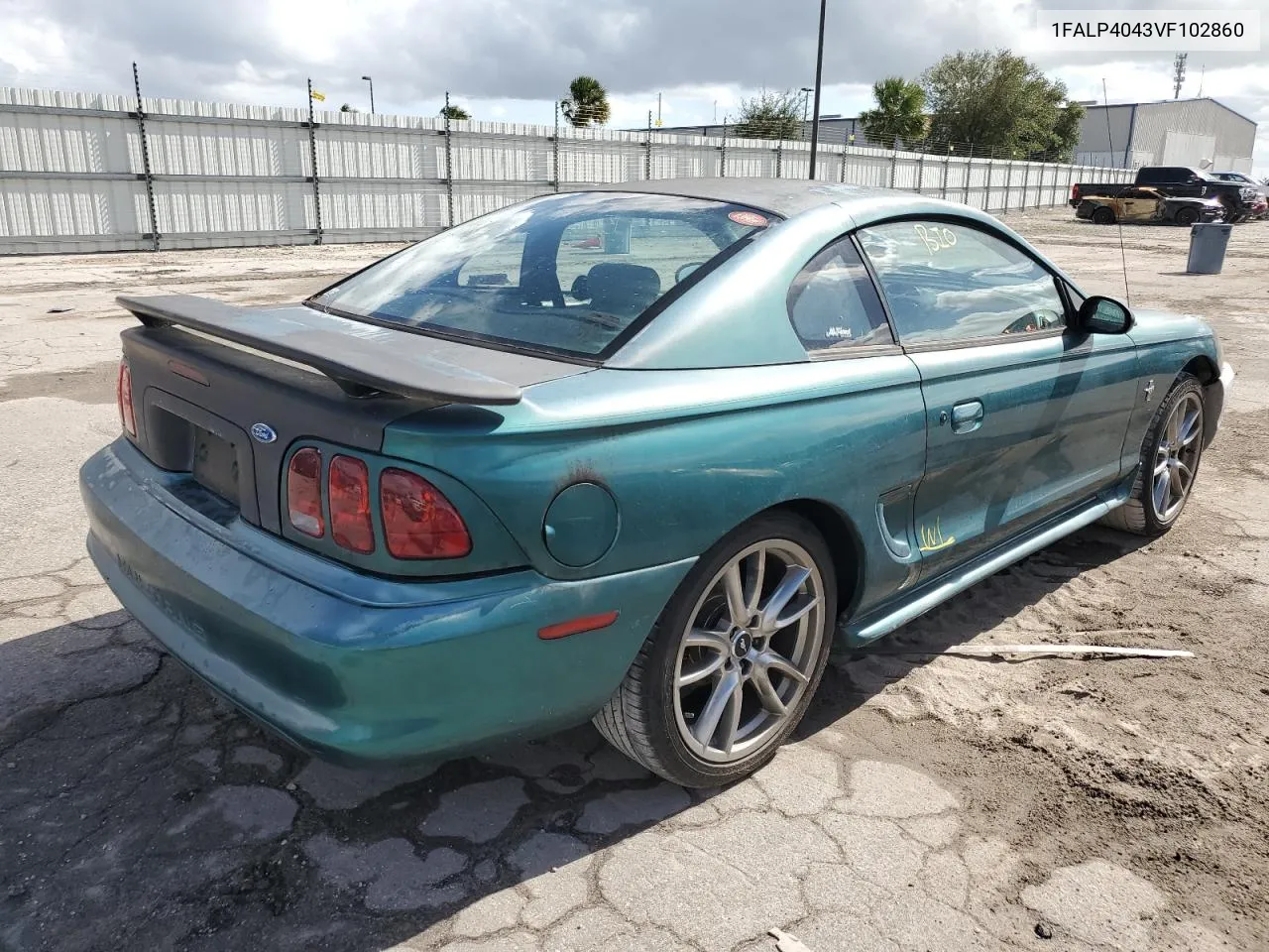 1997 Ford Mustang VIN: 1FALP4043VF102860 Lot: 77269384