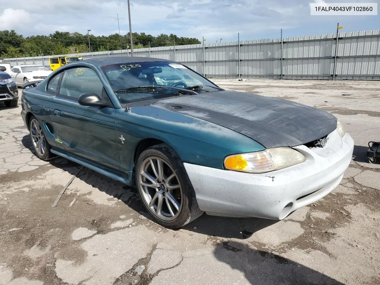 1997 Ford Mustang VIN: 1FALP4043VF102860 Lot: 77269384