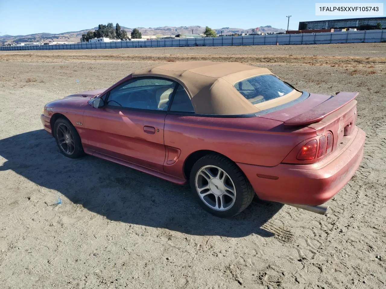 1997 Ford Mustang Gt VIN: 1FALP45XXVF105743 Lot: 78877514