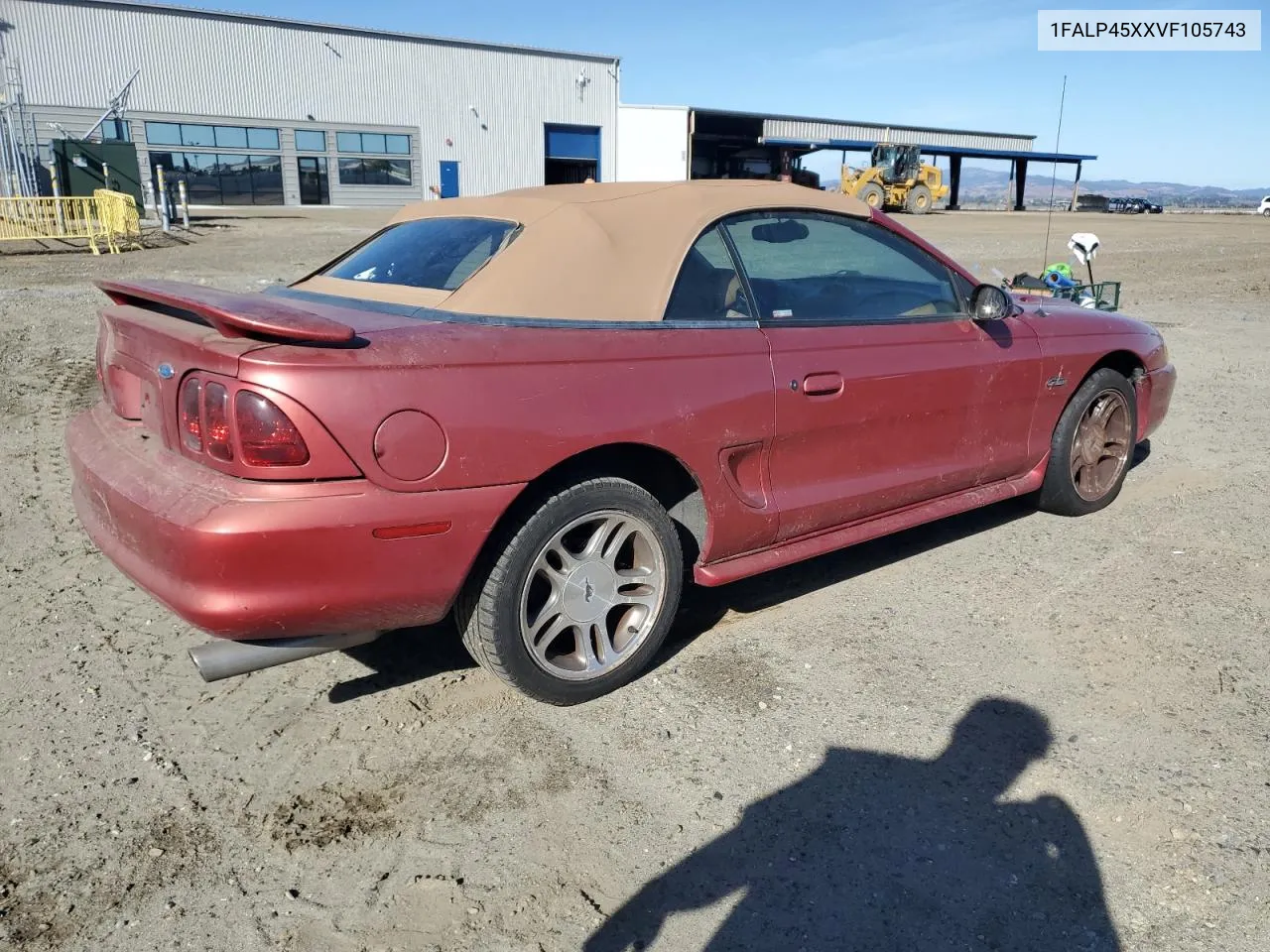 1997 Ford Mustang Gt VIN: 1FALP45XXVF105743 Lot: 78877514