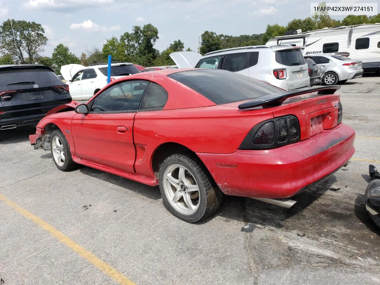 1998 Ford Mustang Gt VIN: 1FAFP42X3WF274151 Lot: 70659574