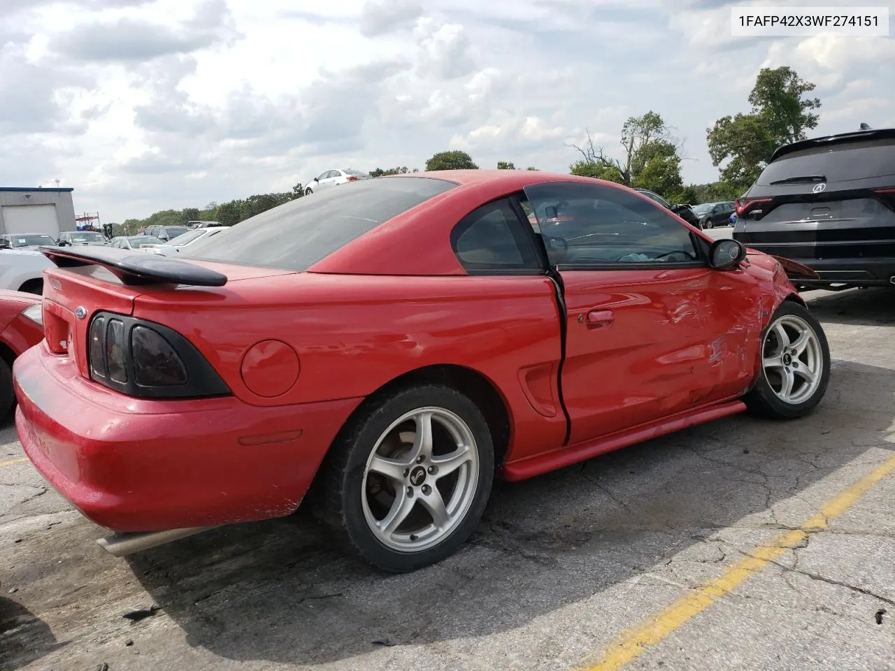 1998 Ford Mustang Gt VIN: 1FAFP42X3WF274151 Lot: 70659574