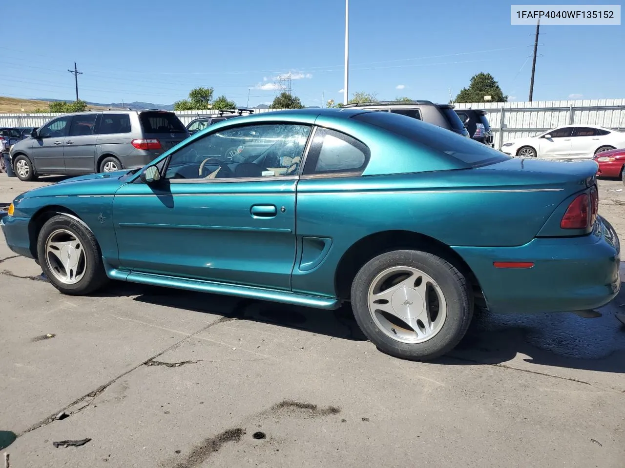 1998 Ford Mustang VIN: 1FAFP4040WF135152 Lot: 72238694