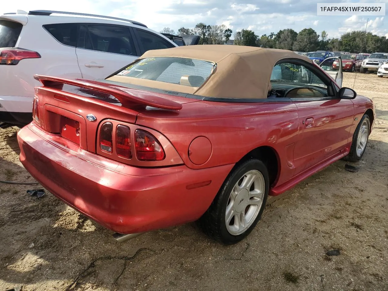 1998 Ford Mustang Gt VIN: 1FAFP45X1WF250507 Lot: 74120494