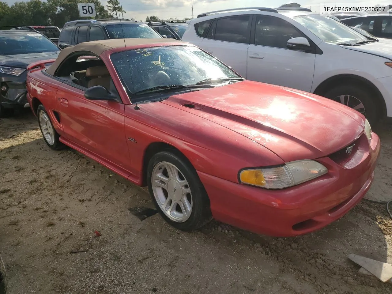 1998 Ford Mustang Gt VIN: 1FAFP45X1WF250507 Lot: 74120494