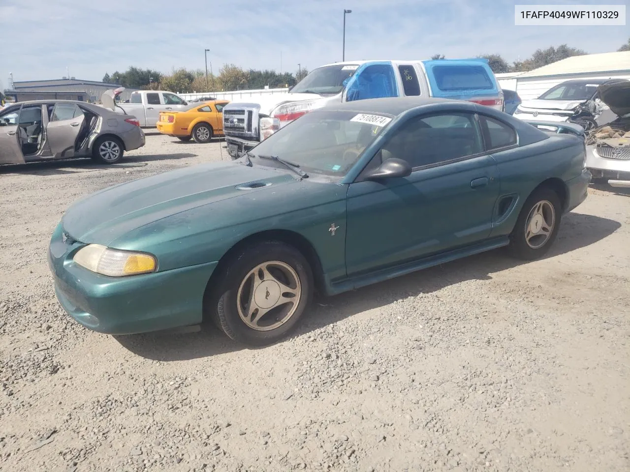 1998 Ford Mustang VIN: 1FAFP4049WF110329 Lot: 75108874