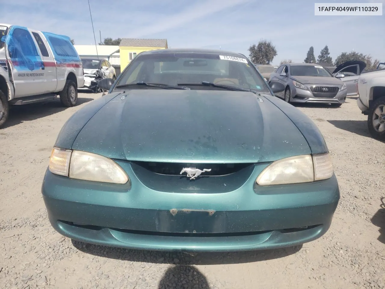 1998 Ford Mustang VIN: 1FAFP4049WF110329 Lot: 75108874