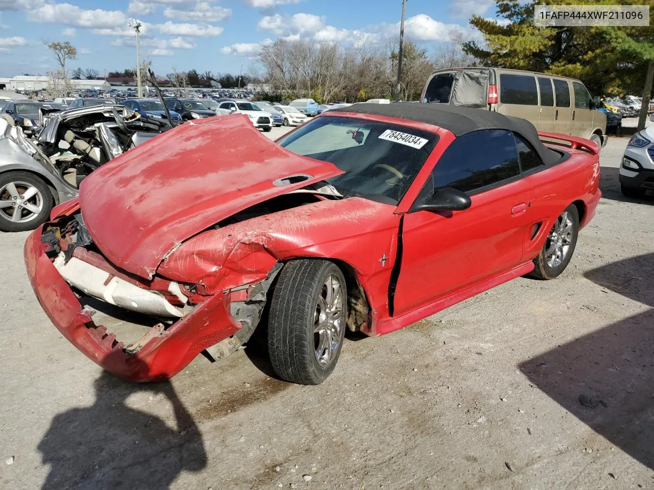 1998 Ford Mustang VIN: 1FAFP444XWF211096 Lot: 78454034