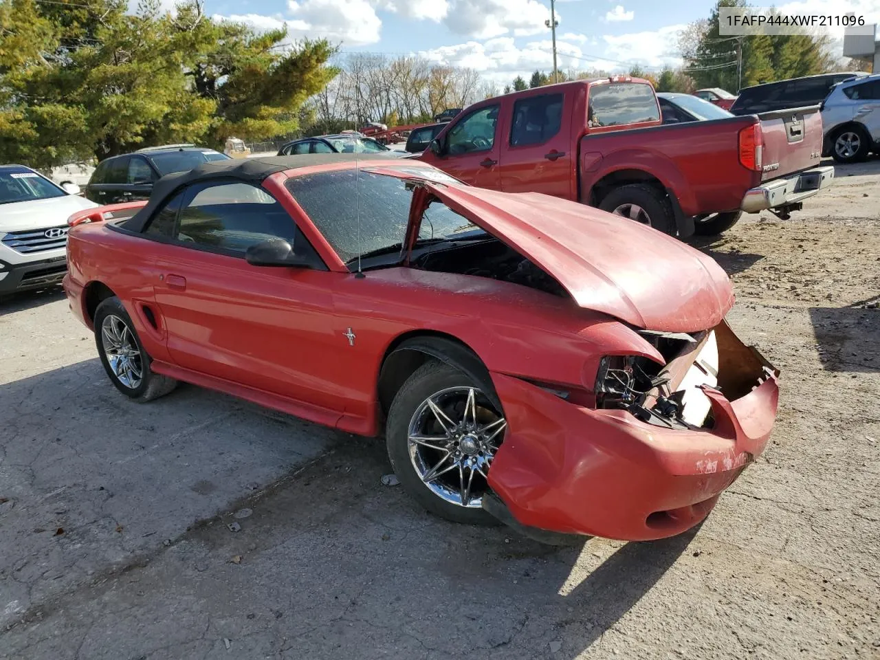 1998 Ford Mustang VIN: 1FAFP444XWF211096 Lot: 78454034