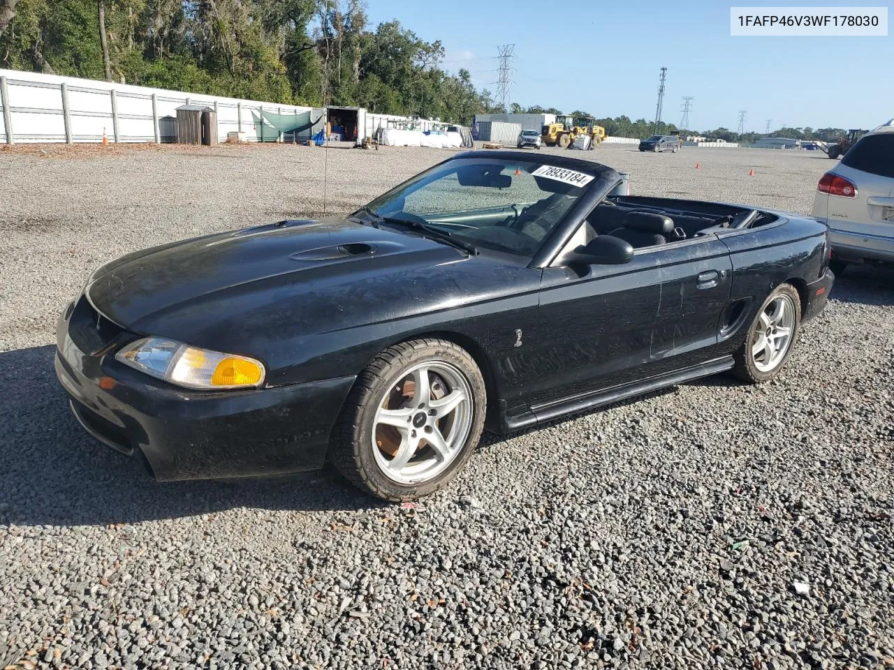 1998 Ford Mustang Cobra VIN: 1FAFP46V3WF178030 Lot: 78933184