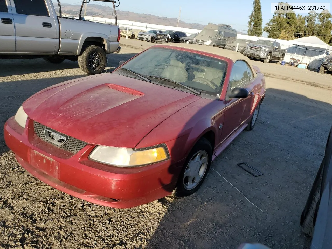 1999 Ford Mustang VIN: 1FAFP4446XF231749 Lot: 73981604