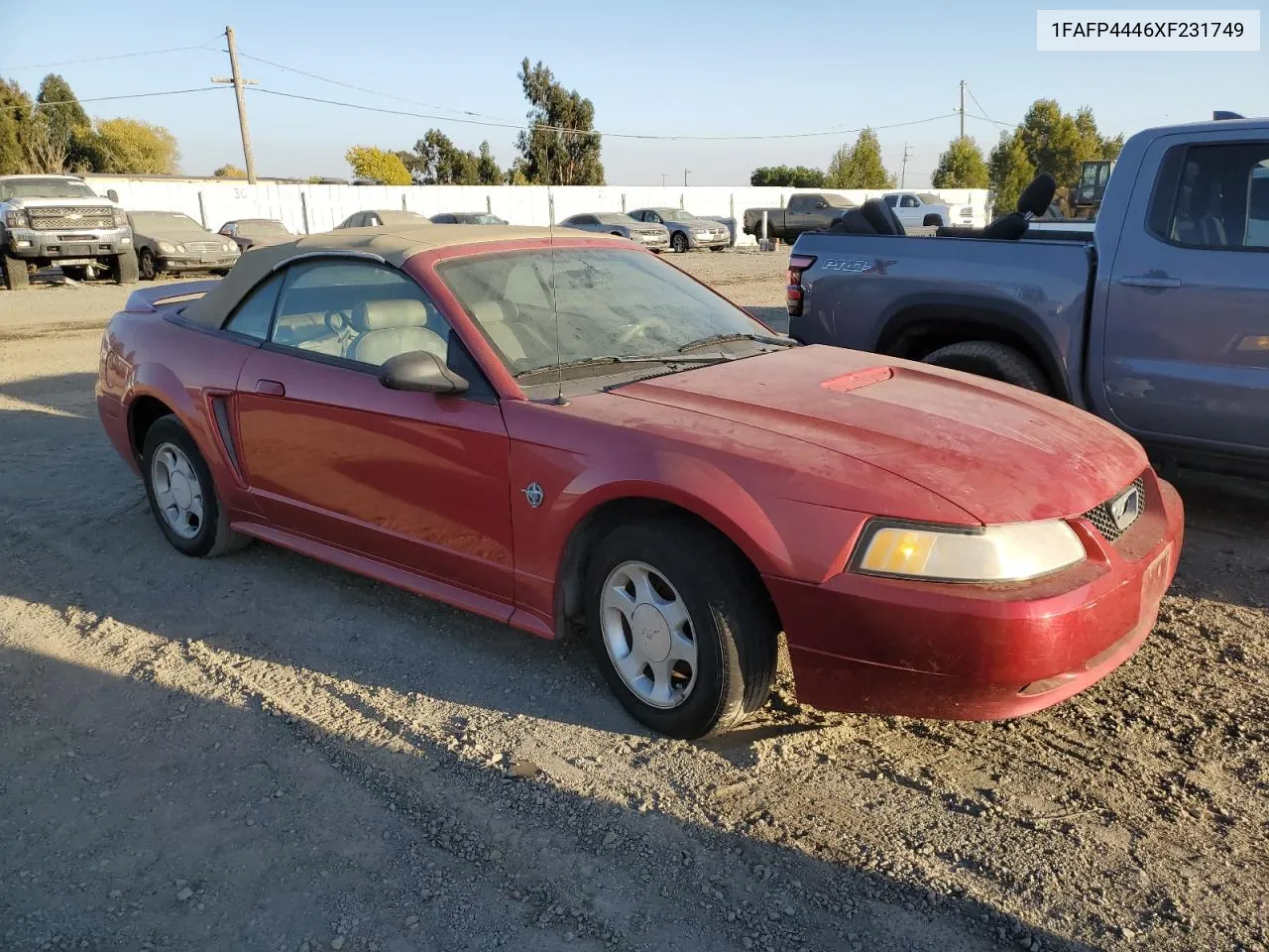 1999 Ford Mustang VIN: 1FAFP4446XF231749 Lot: 73981604