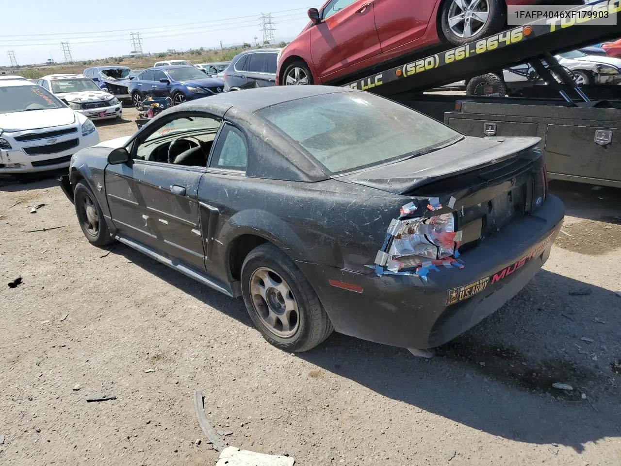 1999 Ford Mustang VIN: 1FAFP4046XF179903 Lot: 74615184