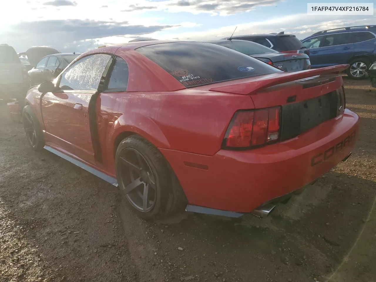 1999 Ford Mustang Cobra Svt VIN: 1FAFP47V4XF216784 Lot: 74859234