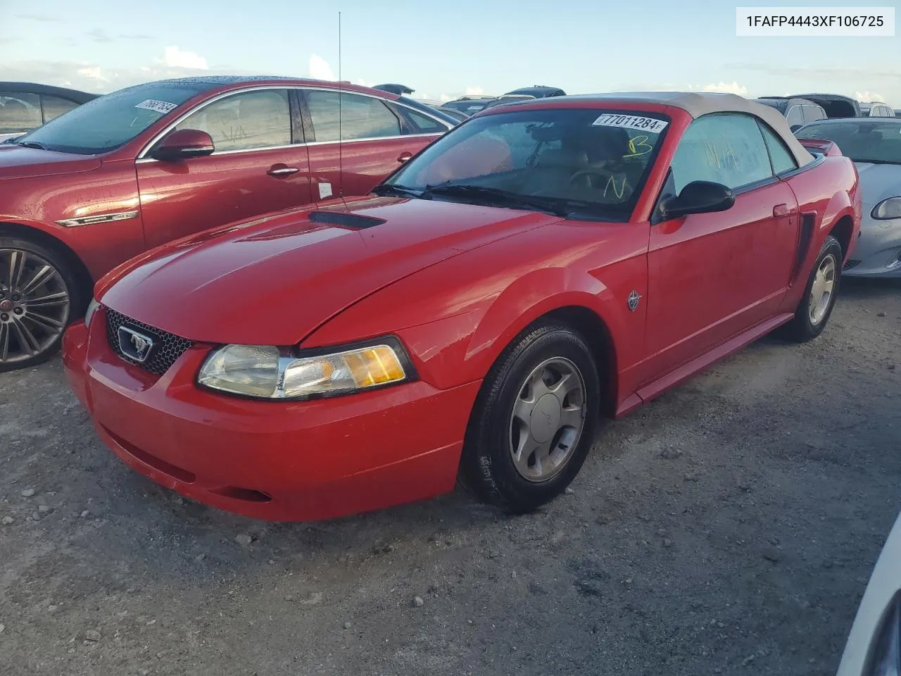 1999 Ford Mustang VIN: 1FAFP4443XF106725 Lot: 77011284