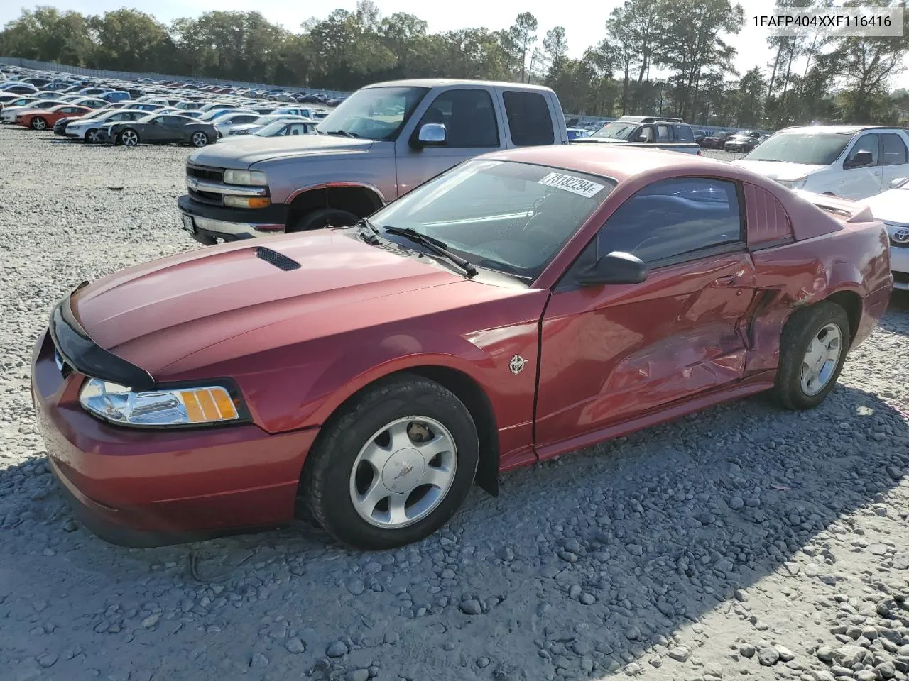 1999 Ford Mustang VIN: 1FAFP404XXF116416 Lot: 78182294