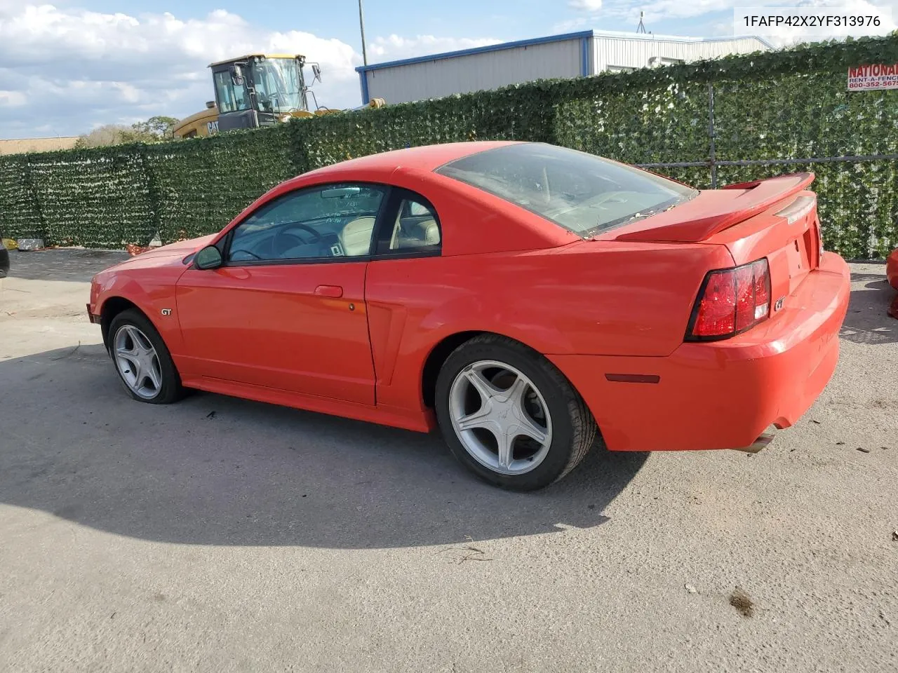 2000 Ford Mustang Gt VIN: 1FAFP42X2YF313976 Lot: 43182734