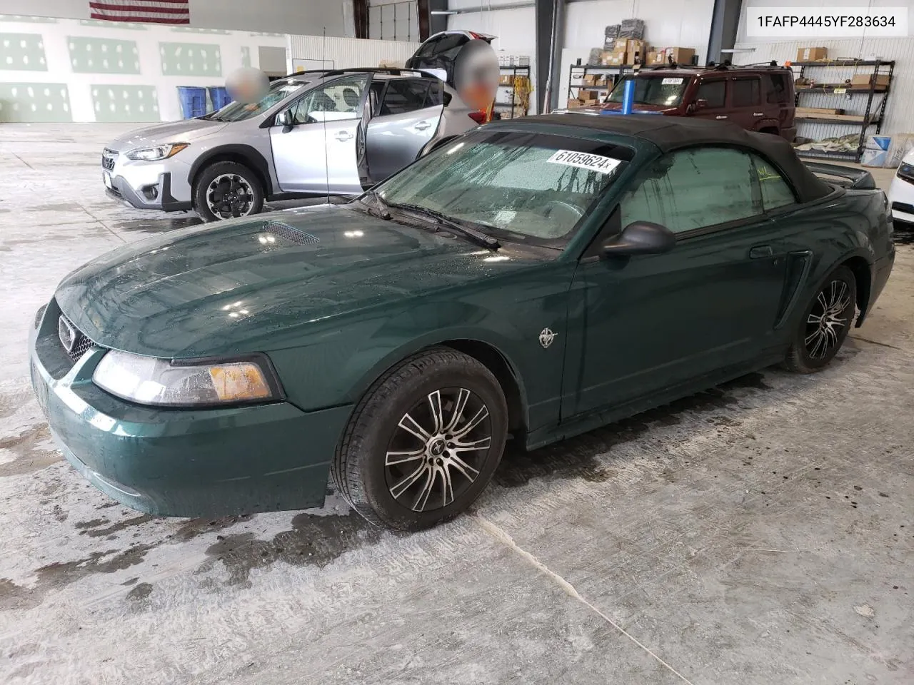 2000 Ford Mustang VIN: 1FAFP4445YF283634 Lot: 61059624