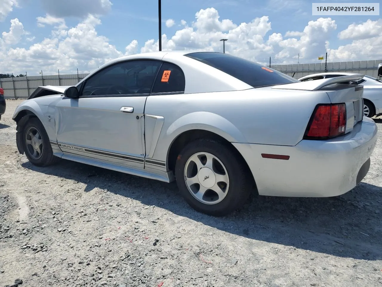 2000 Ford Mustang VIN: 1FAFP4042YF281264 Lot: 61450174