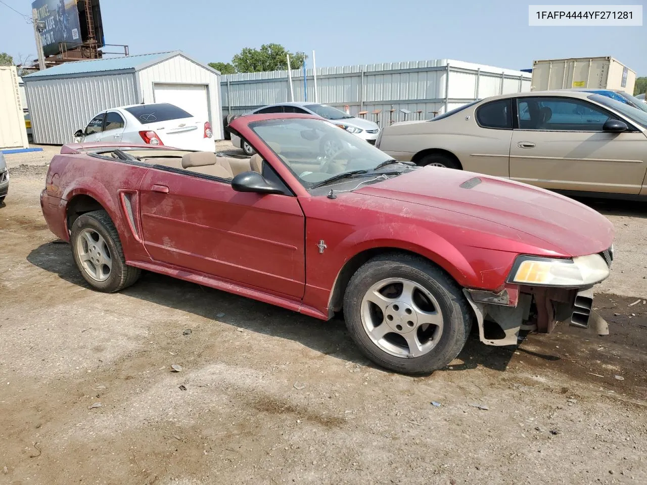 2000 Ford Mustang VIN: 1FAFP4444YF271281 Lot: 64343604