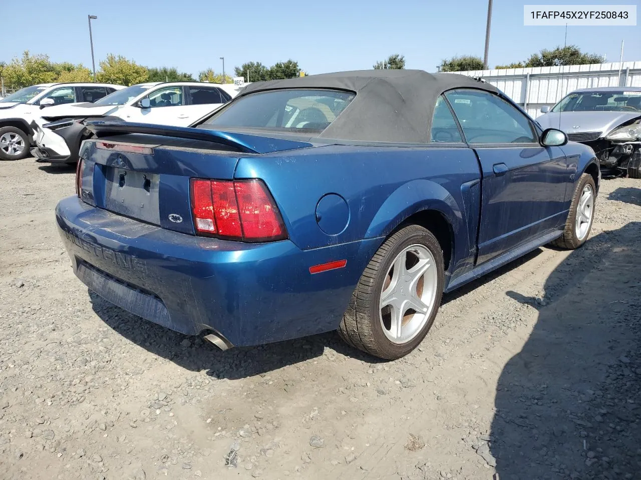 2000 Ford Mustang Gt VIN: 1FAFP45X2YF250843 Lot: 69073924