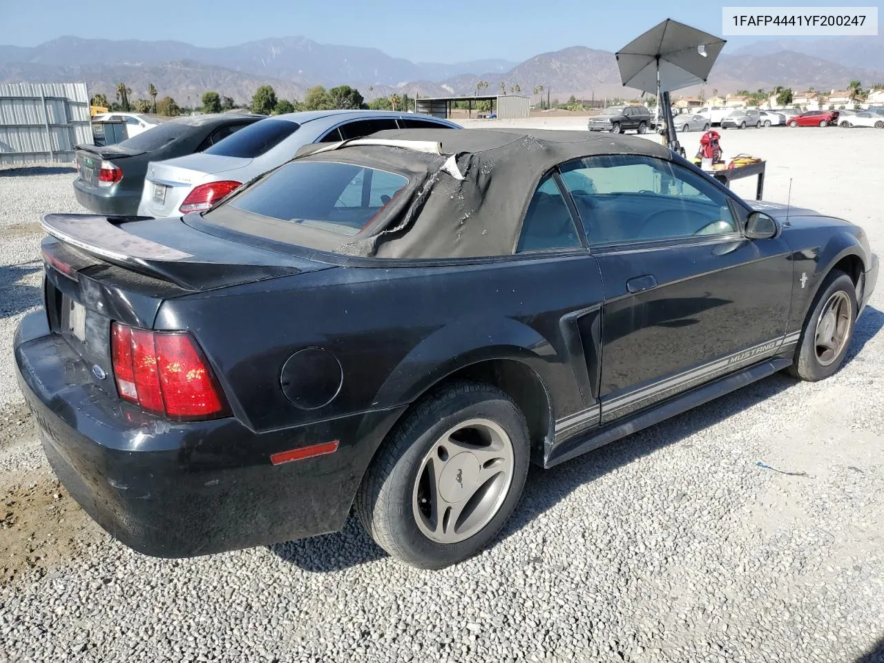 2000 Ford Mustang VIN: 1FAFP4441YF200247 Lot: 69163254