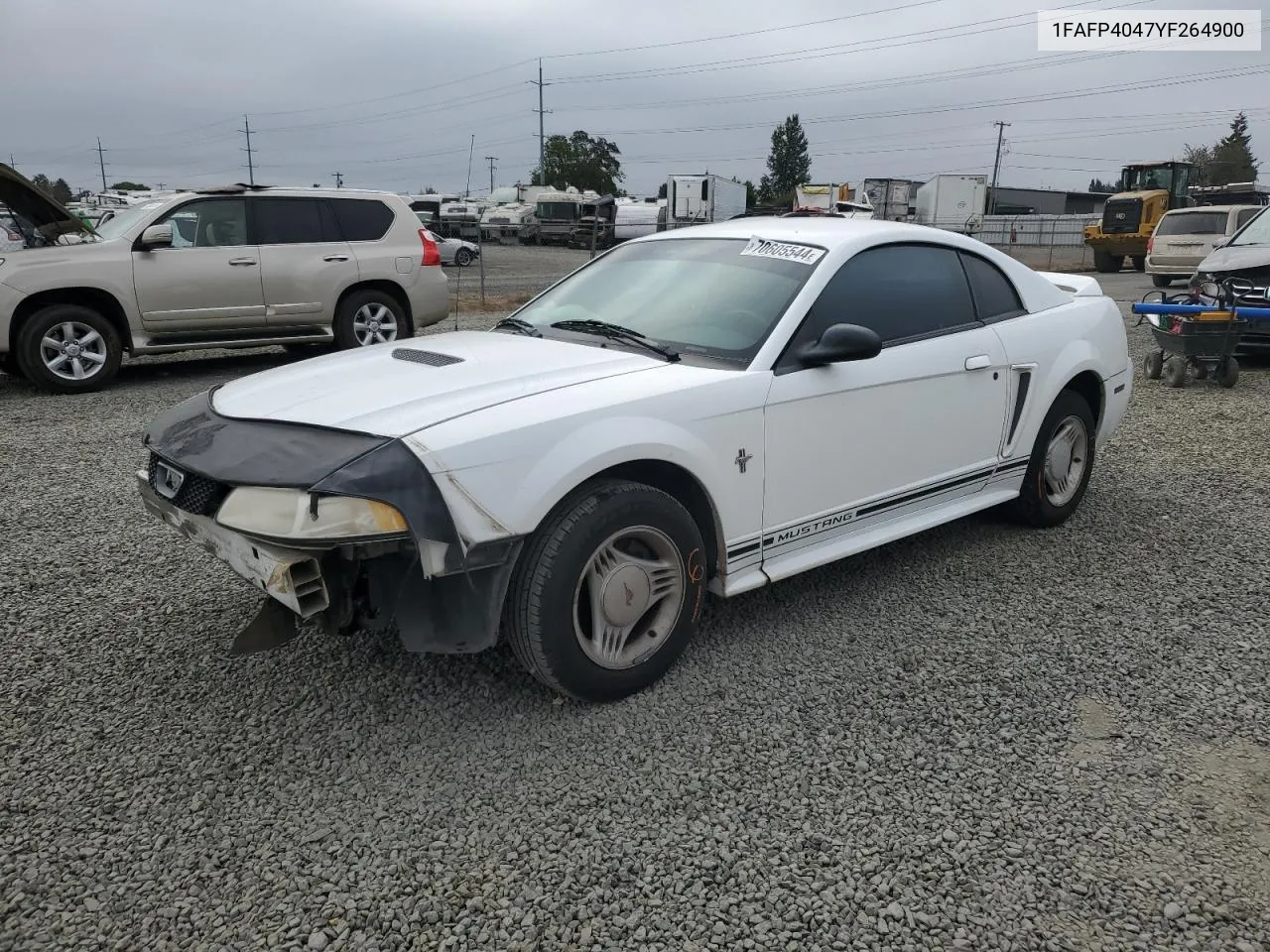 2000 Ford Mustang VIN: 1FAFP4047YF264900 Lot: 70605544