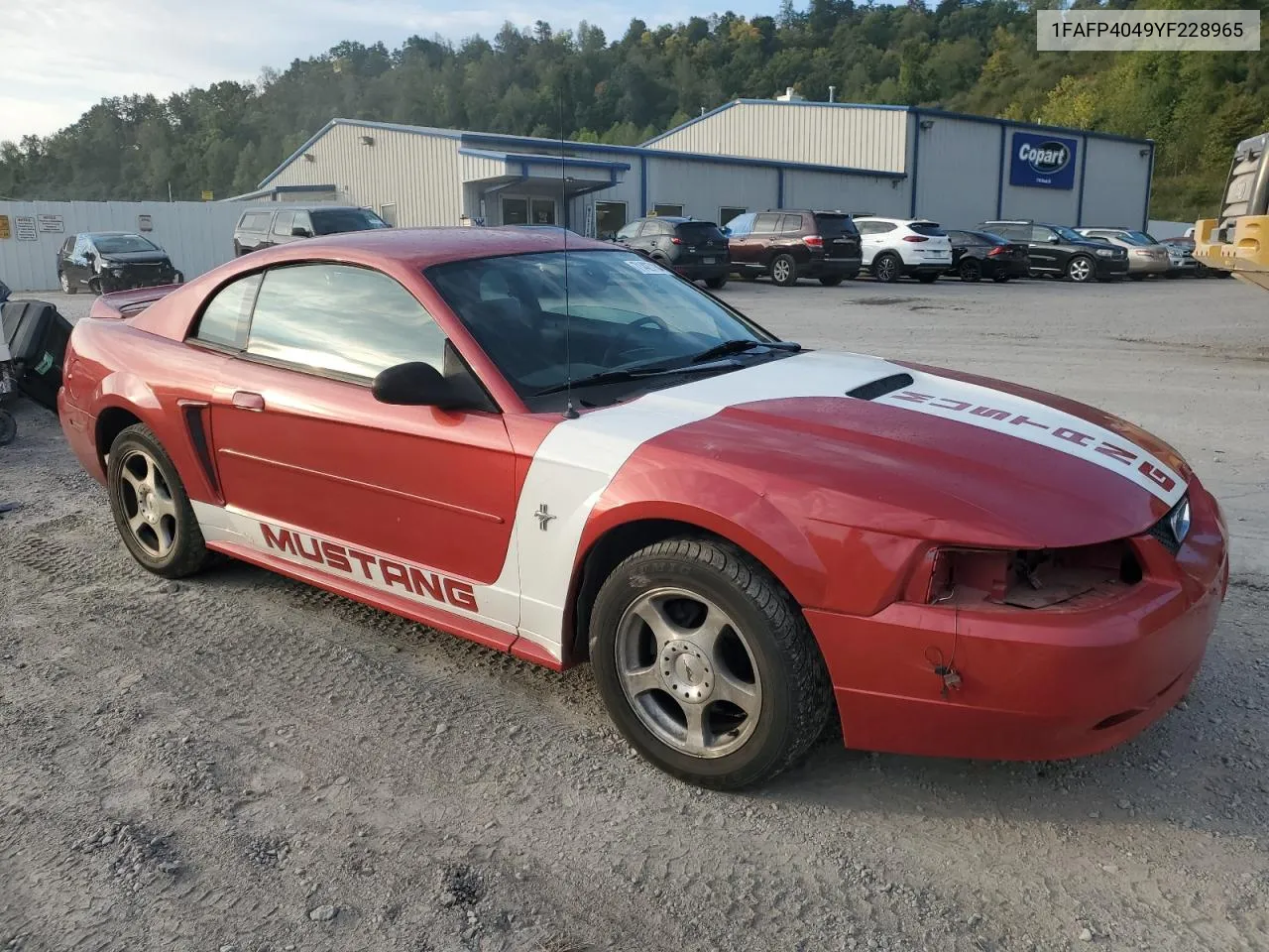 2000 Ford Mustang VIN: 1FAFP4049YF228965 Lot: 71427184