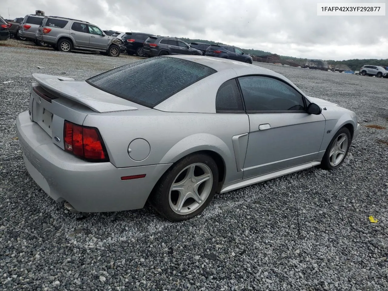 2000 Ford Mustang Gt VIN: 1FAFP42X3YF292877 Lot: 71924184