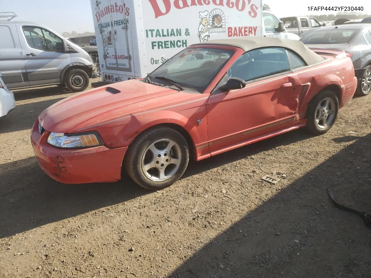 2000 Ford Mustang VIN: 1FAFP4442YF230440 Lot: 72224894