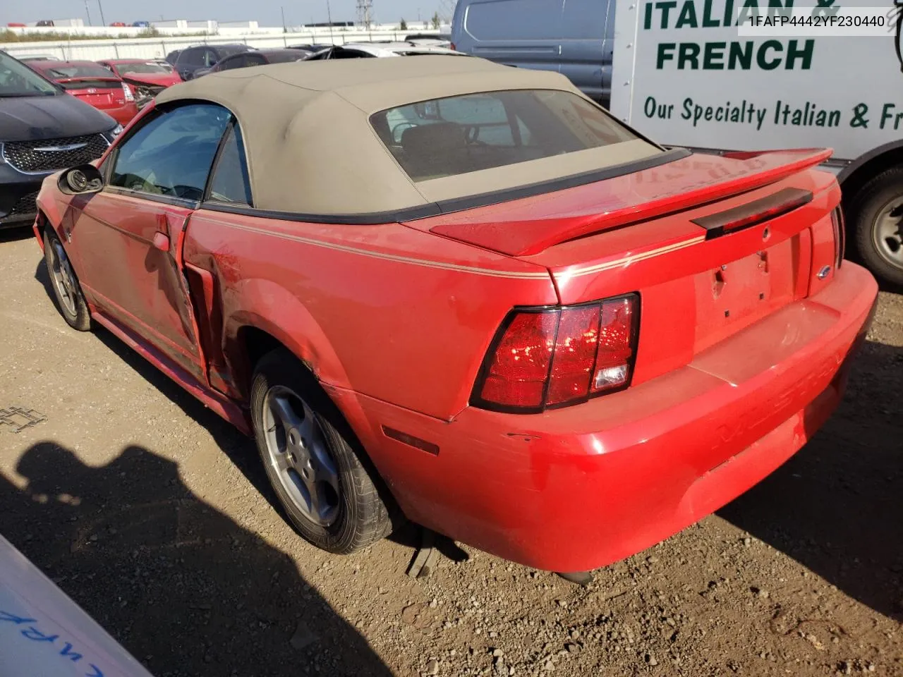 2000 Ford Mustang VIN: 1FAFP4442YF230440 Lot: 72224894