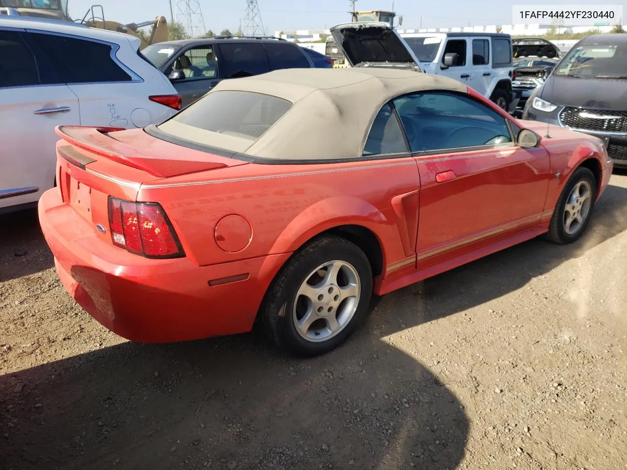 2000 Ford Mustang VIN: 1FAFP4442YF230440 Lot: 72224894