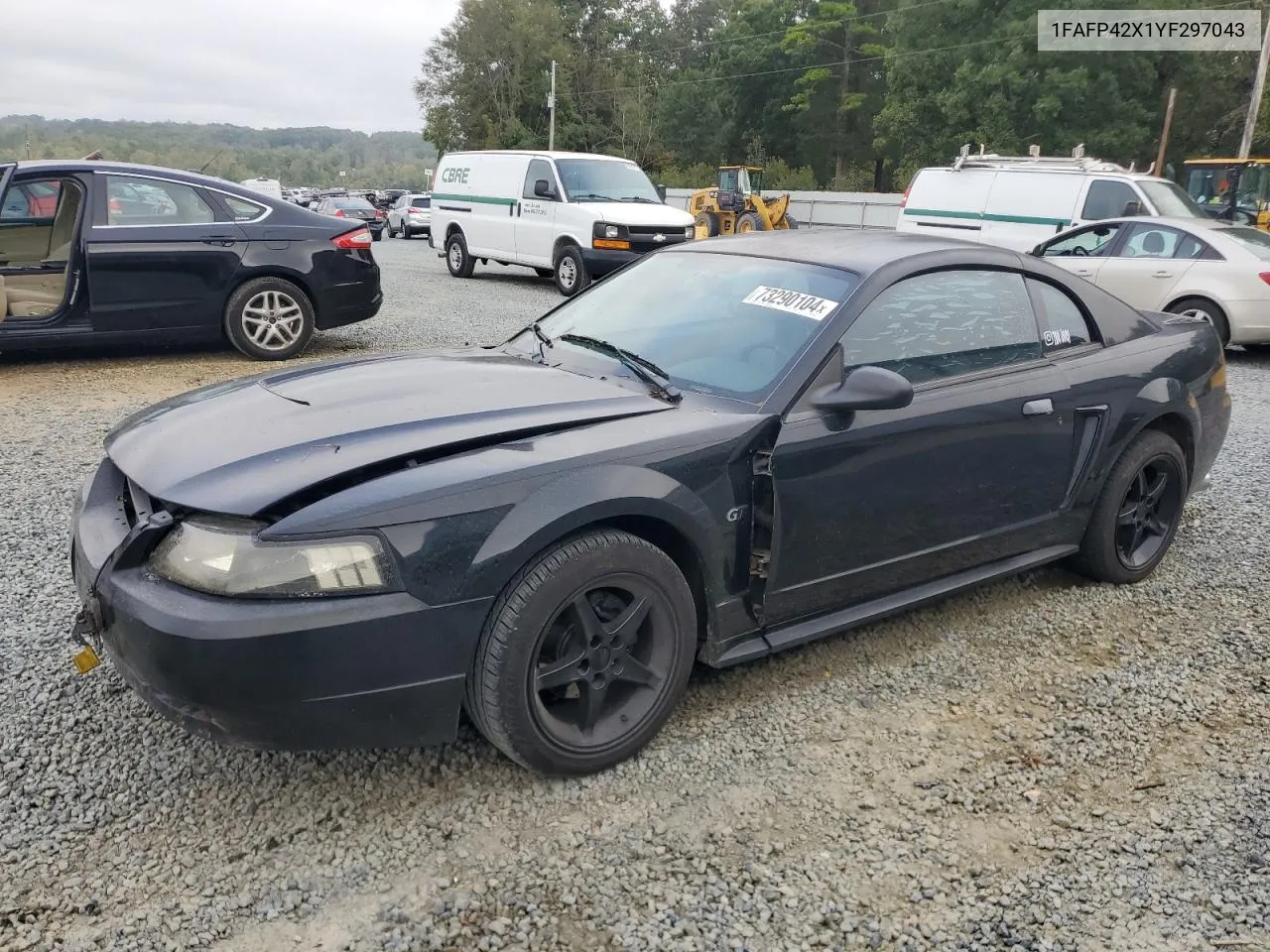 2000 Ford Mustang Gt VIN: 1FAFP42X1YF297043 Lot: 73290104