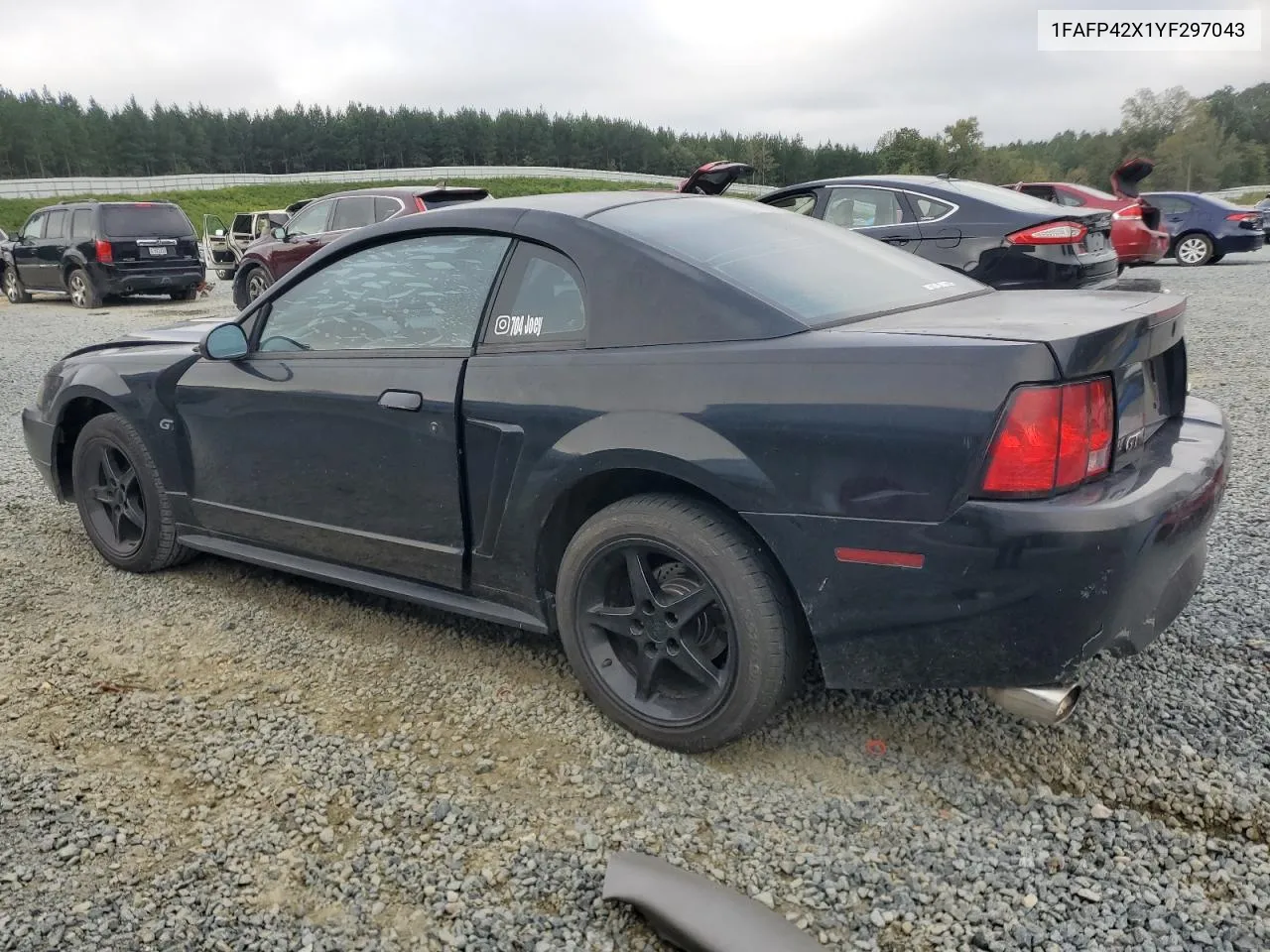 2000 Ford Mustang Gt VIN: 1FAFP42X1YF297043 Lot: 73290104